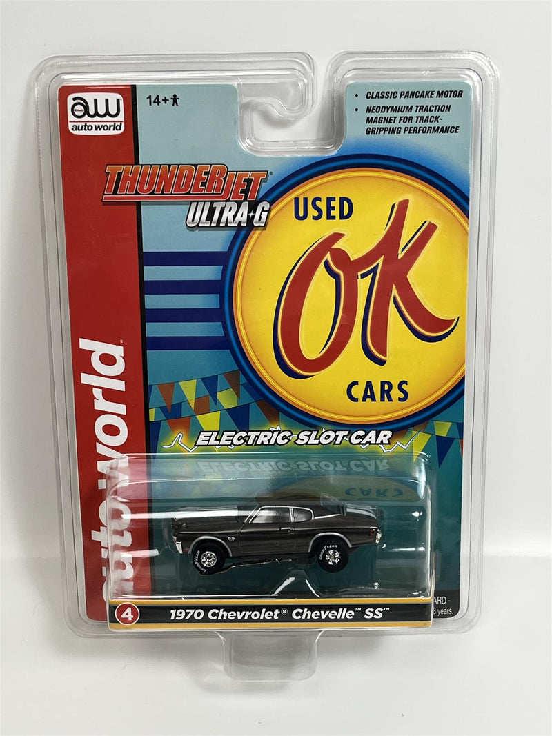 1970 Chevrolet Chevelle SS Grey Thunderjet Ultra G HO Slot Car Auto World SC377-4