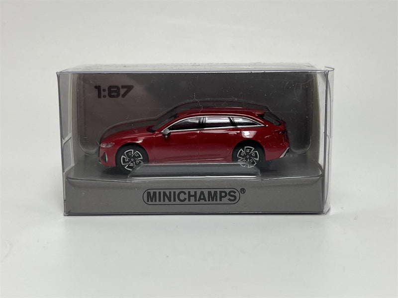 Audi RS6 Avant 2019 Red Metallic 1:87 Scale Minichamps 870010010