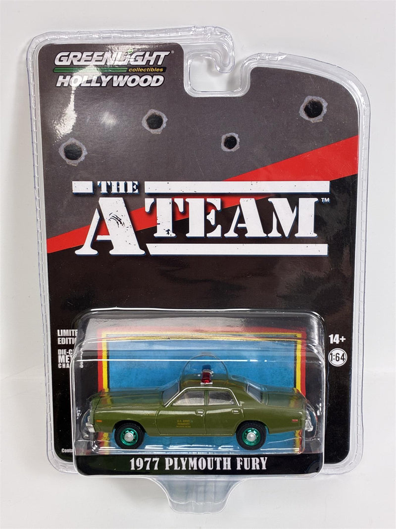 The A Team 1977 Plymouth Fury US Army Police Chase Model 1:64 Greenlight 44865A