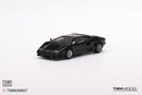 a black toy car on a white background