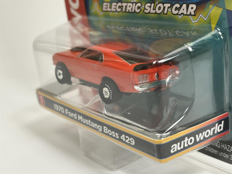 1970 Ford Mustang Boss 429 Orange Thunderjet Ultra G HO Slot Car Auto World SC377-1