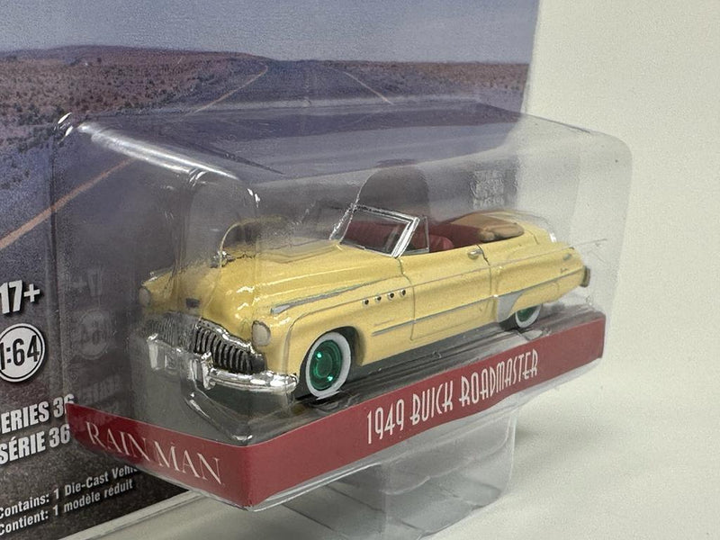 Rain Man Charlie Babbitt 1949 Buick Roadmaster Chase Model 1:64 Greenlight 44960C