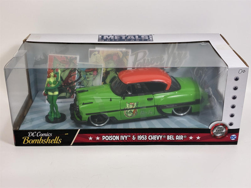 DC Comics Bombshells Poison Ivy Figure and 1953 Chevy Bel Air 1:24 Jada 253255009