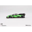 a green and black race car