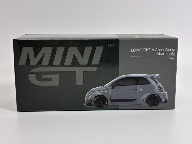 LB-Works Abas Works Abarth 595 Grey LHD 1:64 Mini GT MGT00995L