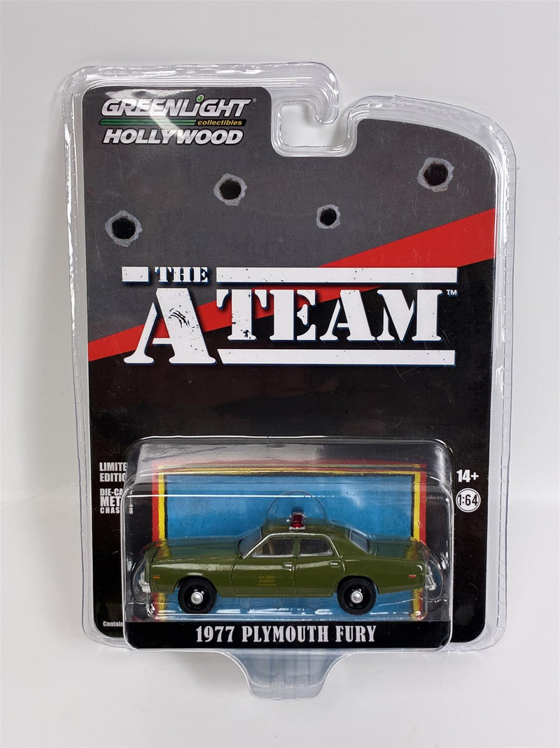 The A Team 1977 Plymouth Fury US Army Police 1:64 Greenlight 44865A