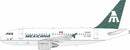Mexicana Airbus A318-111 XA-UBQ With Stand 1:200 Scale Inflight200 IF318MX0824