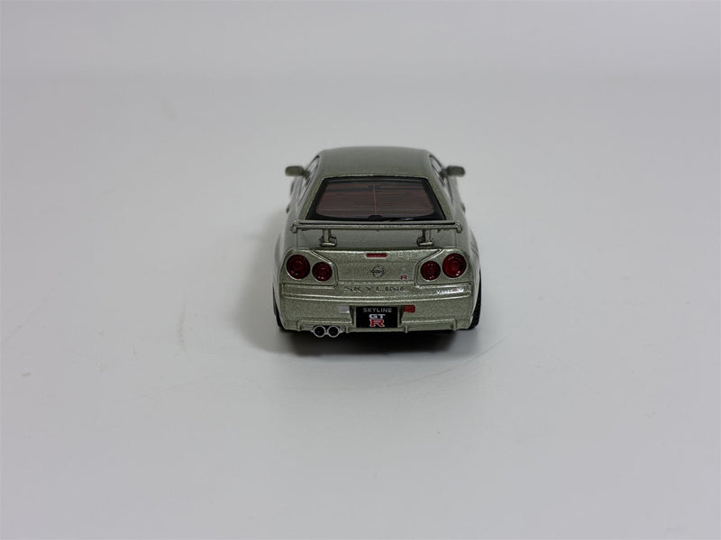Nissan Skyline GT-R R34 V-Spec II Nur Millenium Jade RHD 1:64 Mini GT MGT01003R