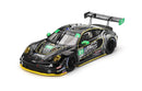 a black and yellow race car
