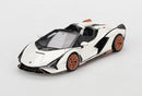 a white and black sports car