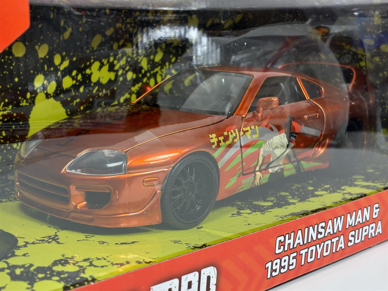Chainsaw Man Figure and 1995 Toyota Supra 1:24 Scale Jada 253255086 35181