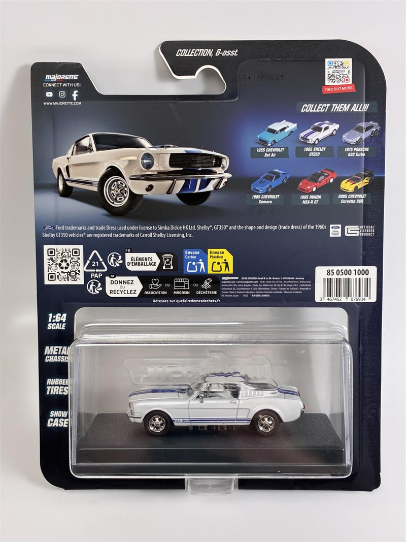 Shelby GT350 1965 White 1:64 Scale Majorette 8505001000