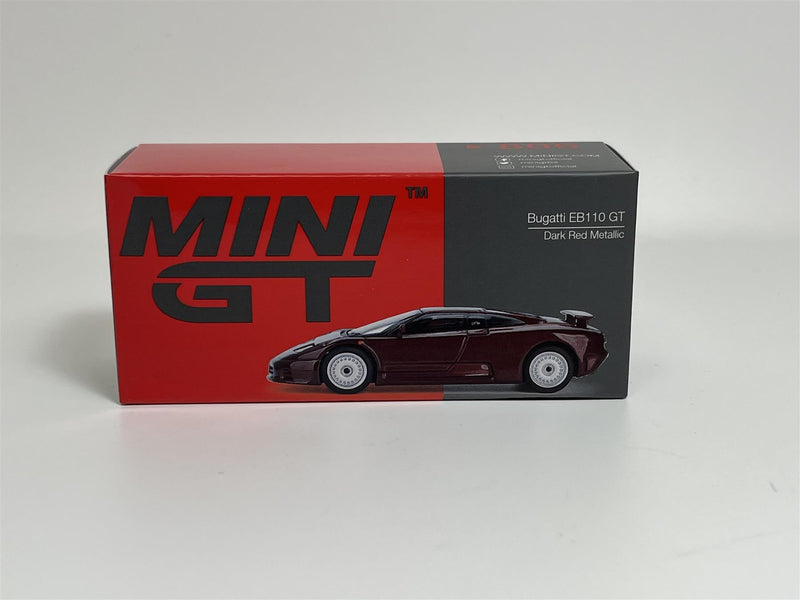 Bugatti EB110 GT Dark Red Metallic LHD 1:64 Scale Mini GT MGT00806L