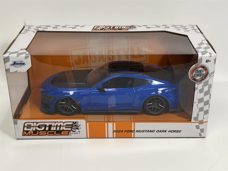 2024 Ford Mustang Dark Horse Blue Bigtime Muscle 1:24 Scale Jada 35276