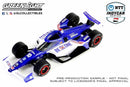 a blue and white toy race car