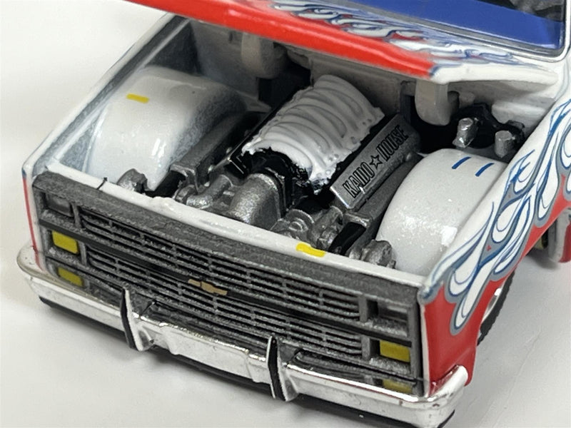 Chevrolet Silverado Dually On Fire V2 1:64 Scale Kaido House Mini GT KHMG157