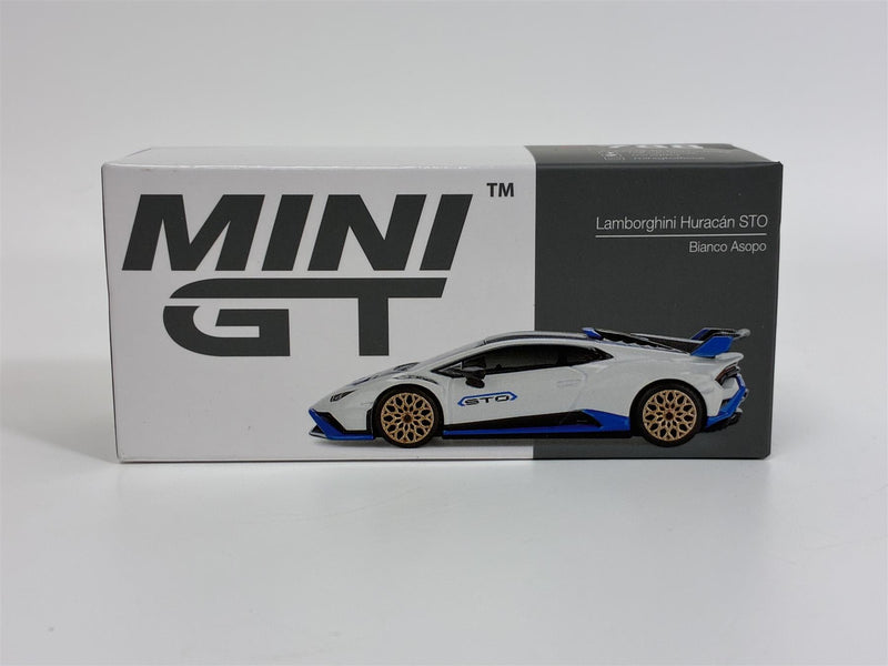Lamborghini Huracan STO Bianco Asopo RHD 1:64 Scale Mini GT MGT00788R