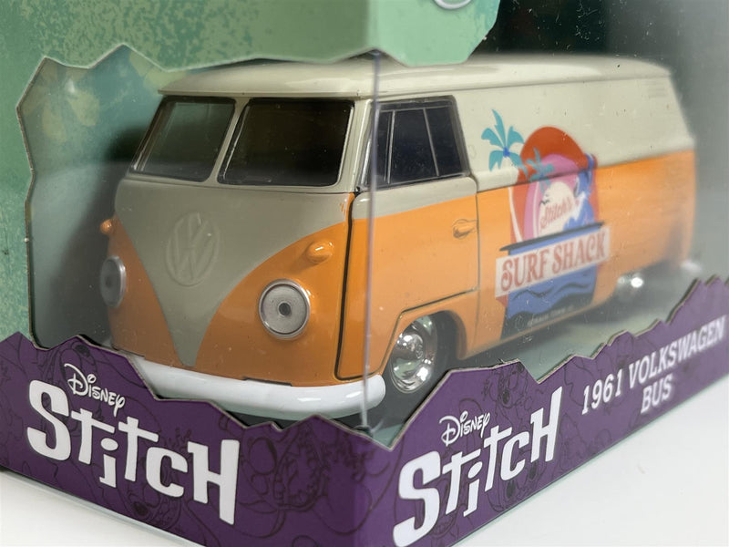 Disney Stitch 1961 Volkswagen Bus Surf Shack 12 cm Length Jada 253072003 36144