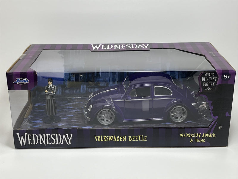 Wednesday Adams Thing Figure and VW Beetle 1:24 Jada 253255076 35131