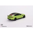 a green car on a white background