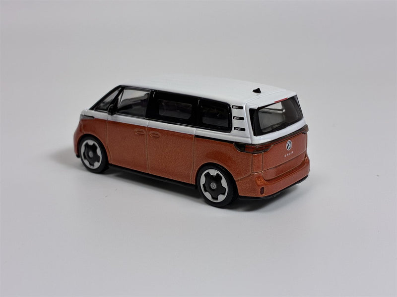Volkswagen VW ID Buzz Candy White and Energetic Orange RHD 1:64 Mini GT MGT01061R
