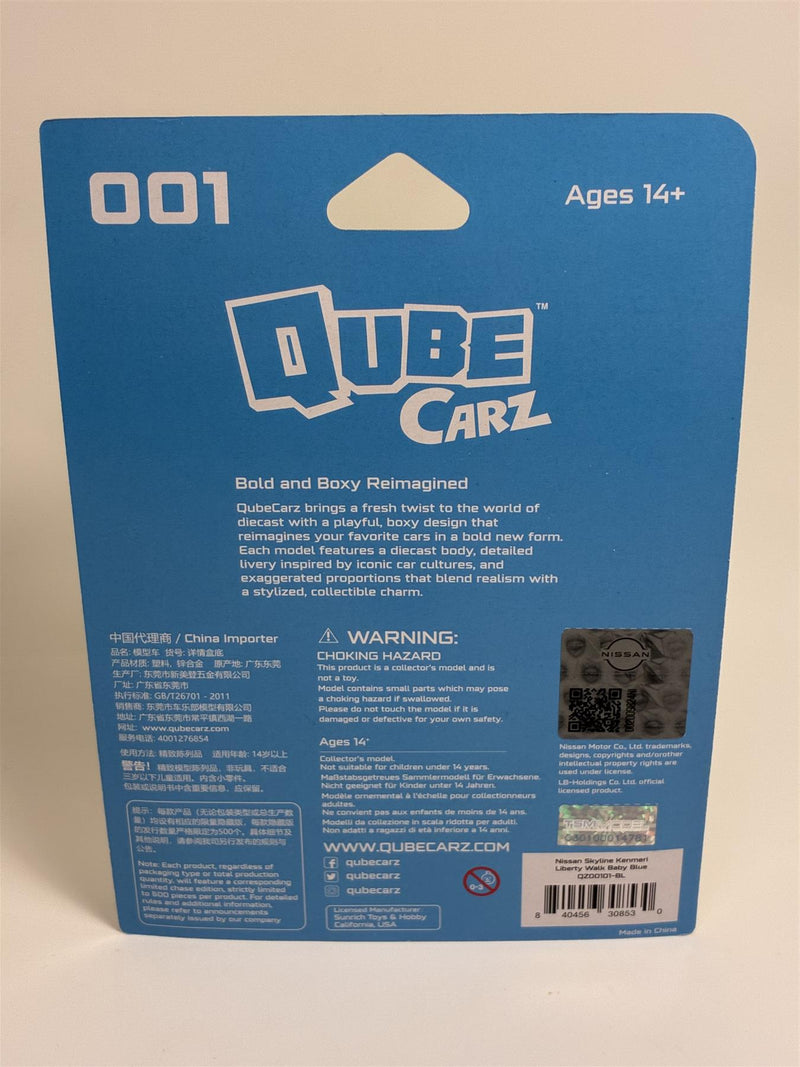 Nissan Skyline Kenmeri Liberty Walk Baby Blue Qube Carz 6cm QZ00101BL