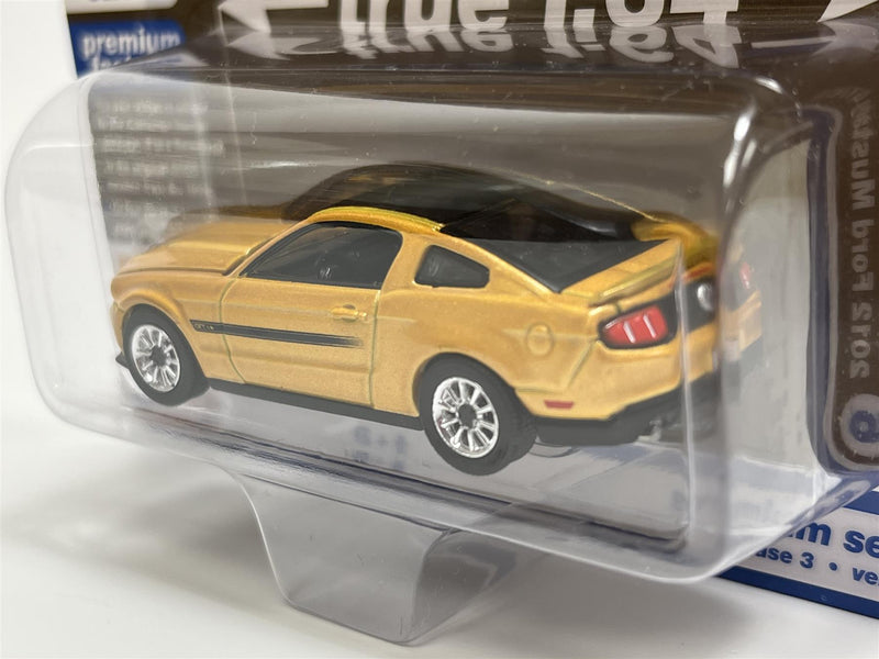 2012 Ford Mustang GTCS Yellow Blaze 1:64 Scale Autoworld AW64372B