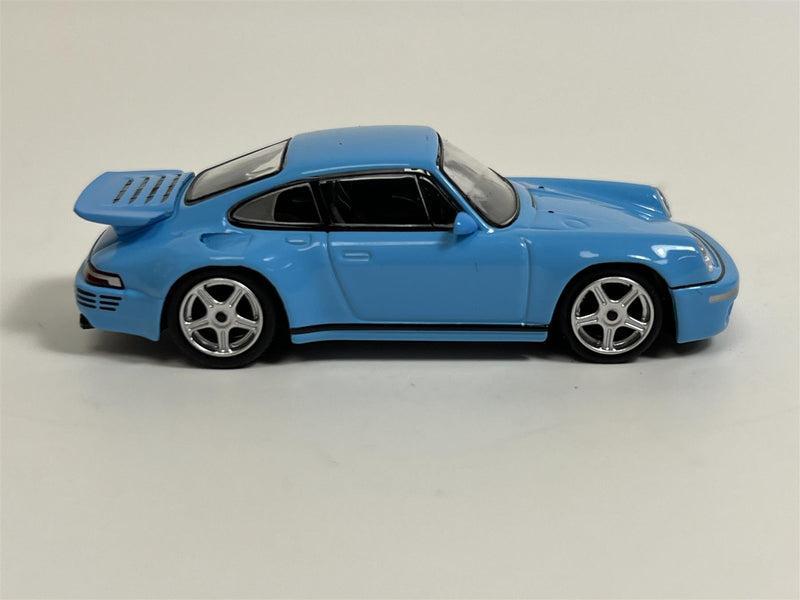 RUF CTR Anniversary Bayrisch Himmelblau LHD 1:64 Scale Mini GT MGT00562L