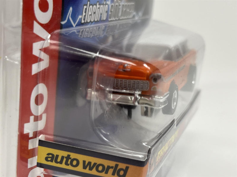 1956 Chevy Nomad Orange X Traction Flame Throwers HO Scale Auto World SC366-2