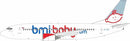 Bmibaby Boeing 737-3Q8 G-TOYI With Stand 1:200 Scale Inflight200 IF733WW0625
