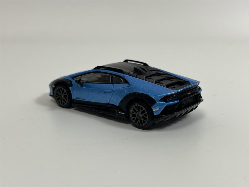Lamborghini Huracan Sterrato Blue Aegir RHD 1:64 Scale Mini GT MGT00807R