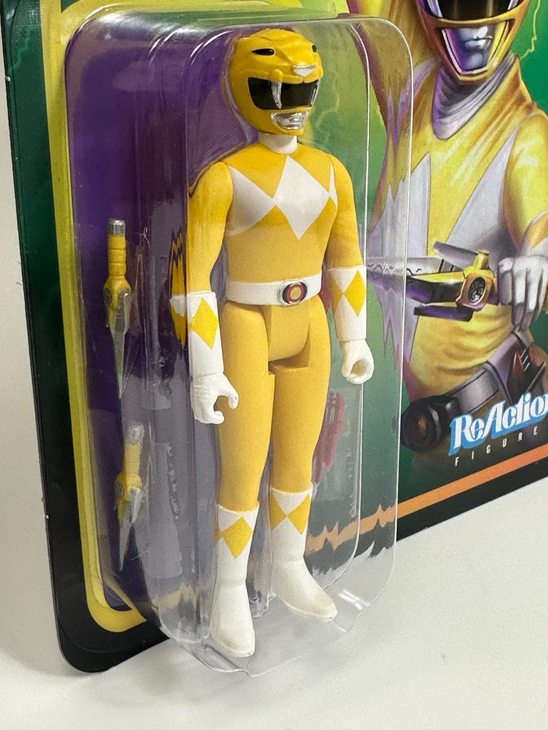 Yellow Ranger Mighty Morphin Power Rangers 3.75 Inch Re Action Super7 ...