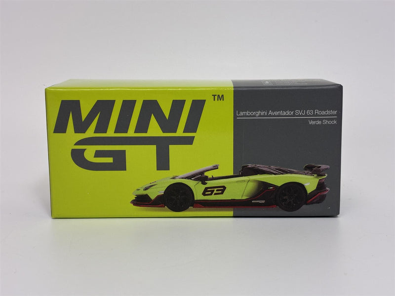 Lamborghini Aventador SVJ 63 Roadster Verde Shock RHD 1:64 Mini GT MGT00887R