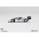 a silver and blue toy car