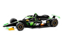 a black and green race car