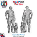 Mad Max and Dog Unpainted Figures 1:18 Scale Wasp