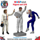 Trackside Unpainted Figures Scenery Display 3 x Assorted Racing People with Number Set 175 New 1:32 Scale Wasp