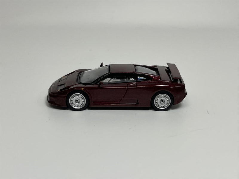 Bugatti EB110 GT Dark Red Metallic LHD 1:64 Scale Mini GT MGT00806L