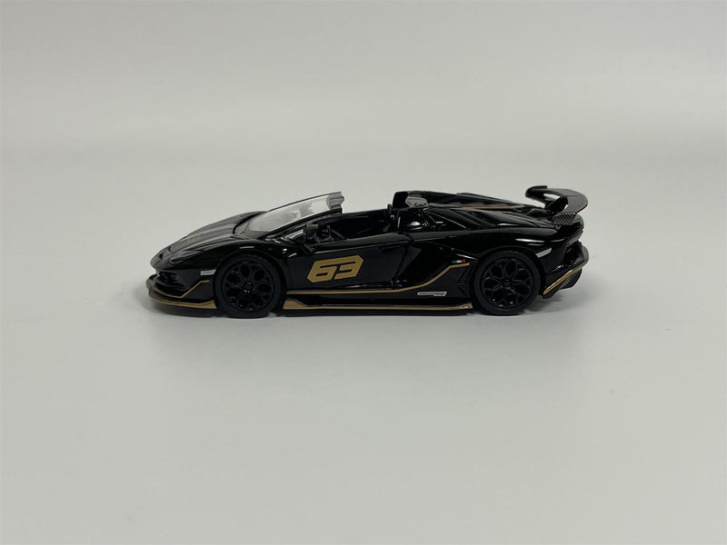 Lamborghini Aventador SVJ 63 Roadster Nero Aldebaran 1:64 Mini GT MGT00803L