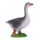 Goose Grey Farmyard Toy Figure 8 cm Height Approx Mojo Fun 381039