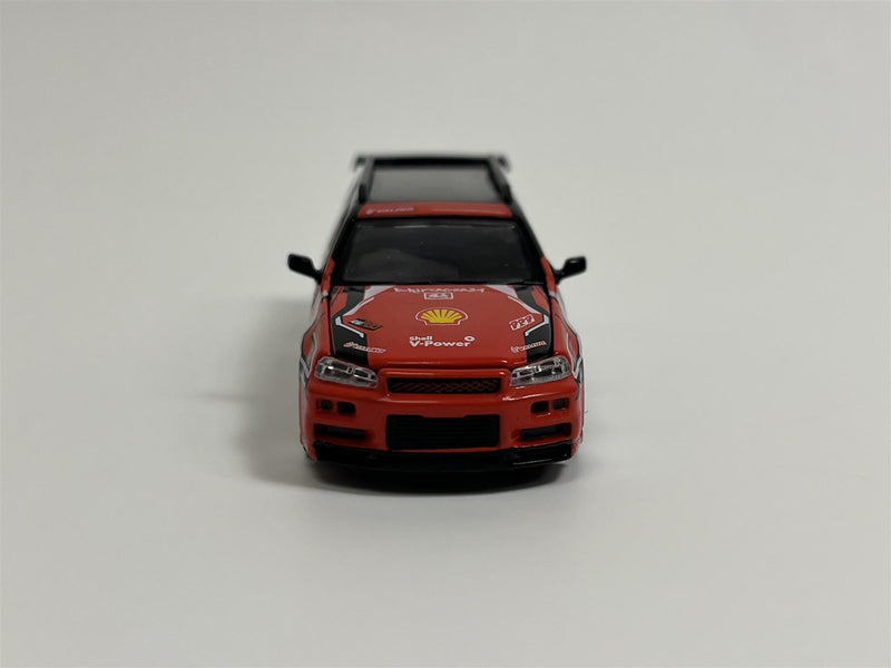 Nissan Shell Valino Stagea R34 Pluto MOK Driftagea 34 1:64 Pop Race PR640038