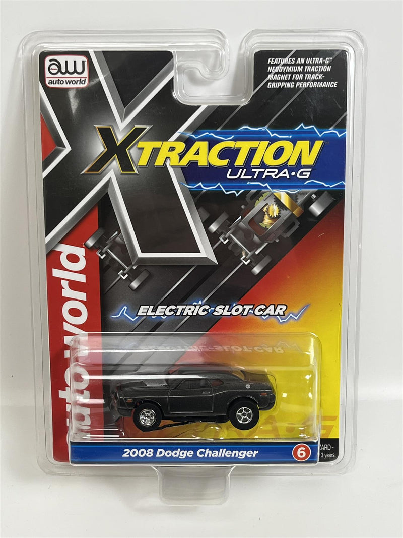 2008 Dodge Challenger Grey HO Scale Slot Car X Traction Auto World SC368-6