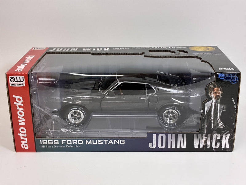 John Wick Ford Mustang 1969 1:18 Scale Auto World AWSS145