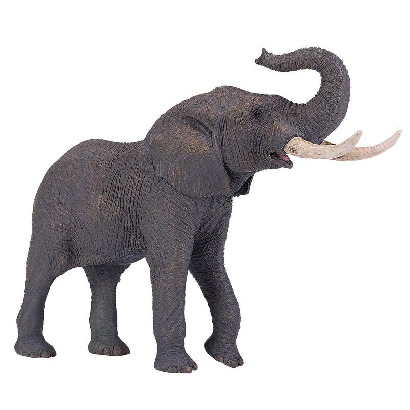 African Bull Elephant Wildlife Toy Figure 11.5 cm Height Approx Mojo Fun 381005