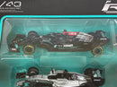 Mercedes AMG Petronas Formula 1 Set of 7 Cars with Display Stand 1:43 Scale Bburago 38170