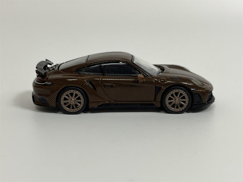 Porsche 992 Stinger GTR Carbon Edition Brown 1:64 Scale Pop Race PR640049