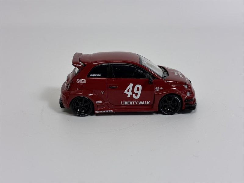 LB Works Abas Works Abarth 595 Red LHD 1:64 Scale Mini GT MGT00963L
