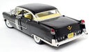 a black car with a yellow and white roof