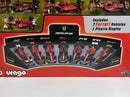 Ferrari Formula 1 Set of 7 Cars with Display Stand 1:43 Scale Bburago 36864