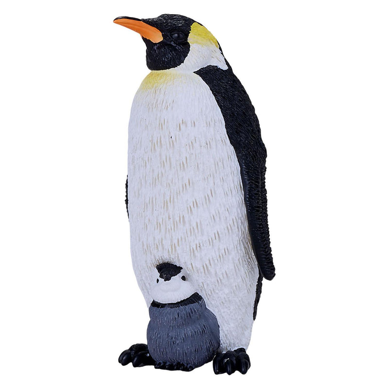 Emperor Penguin With Chick Bird Toy Figure 7 cm Height Approx Mojo Fun 381082